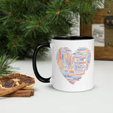 Caneca com Cor Interna Coração - My dear oraculo store